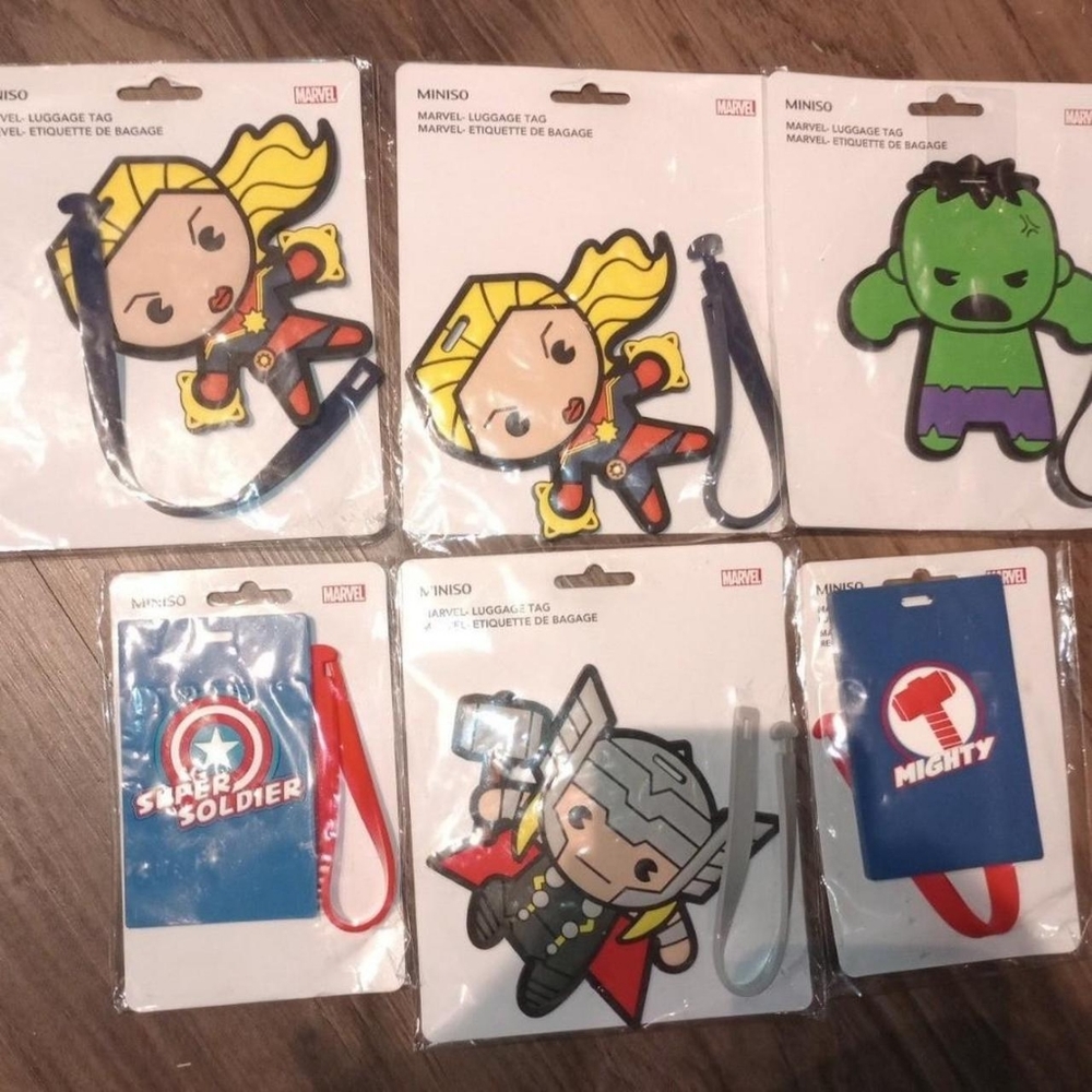 Miniso Marvel Luggage Tag Avengers Captain Marvel Hulk Thor Captain America